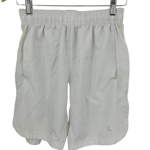 Zyia White Basketball Bermuda Short Size M Pockets Unlined Lightweight Stretch - Picture 1 of 12